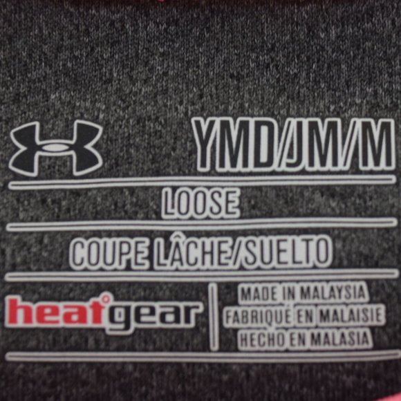 Under Armour Heat Gear Pink and Gray 3/4 Sleeve Baseball T-Shirt - Medium - Picture 4 of 6